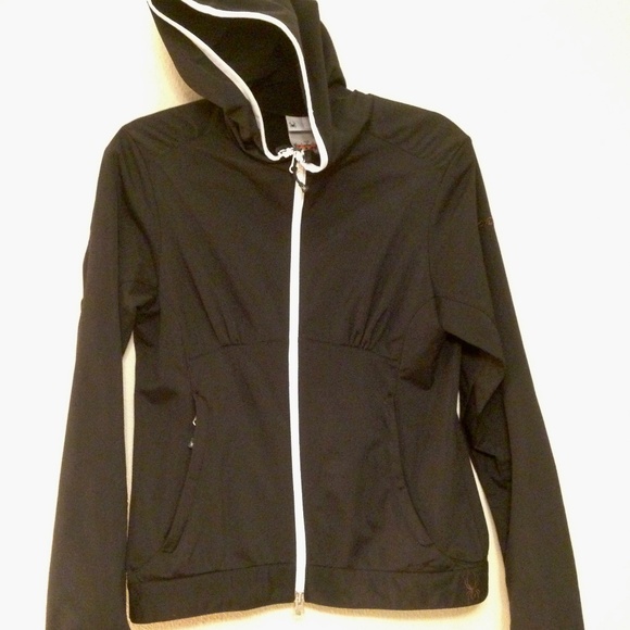 SPYDER Black Full Zip-Up Hoodie Jacket - Picture 1 of 8